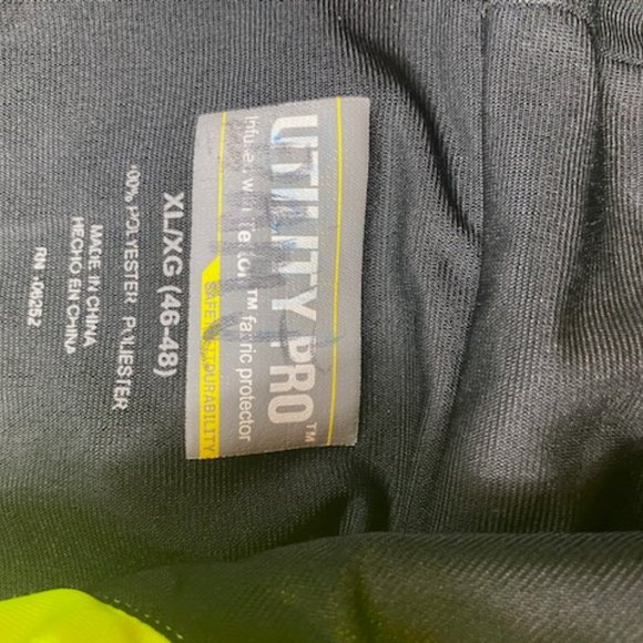 XL Hi Visibility Insulated Full Zip PPE black/neon Green - Picture 5 of 9